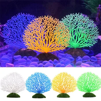 

Aquarium Decoration Plant Luminous Glowing Artificial Coral Fish Tank Ornament Landscaping Decor Effect F1225