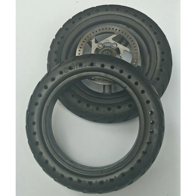 2 Pcs Hollow Non Pneumatic Tires Reinforcing Rib Damping Solid Tyres 8