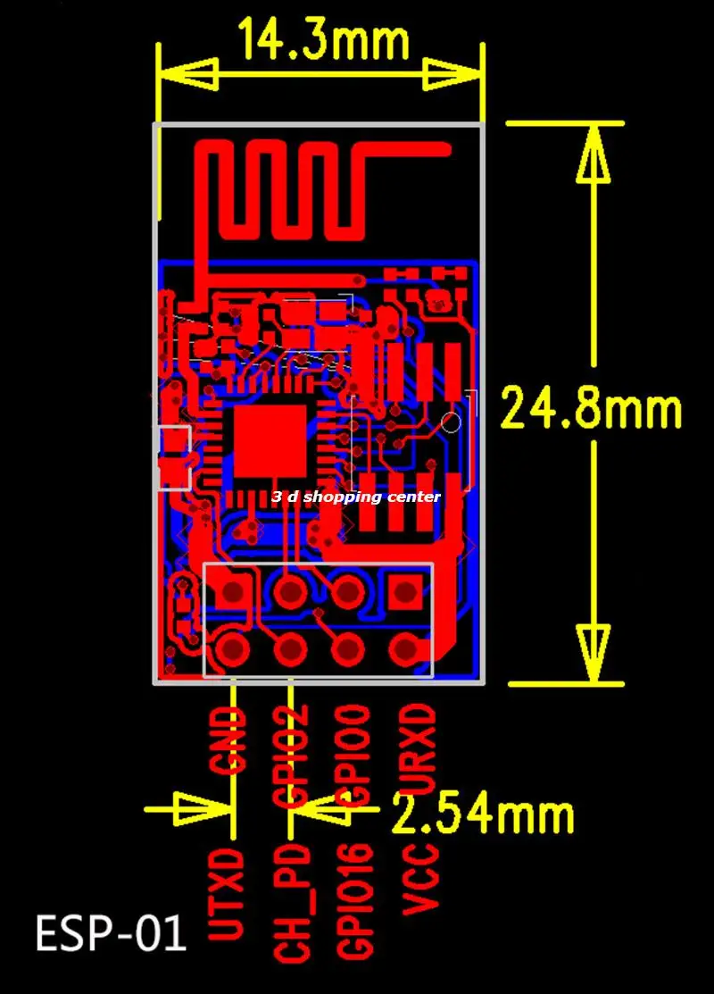 ESP8266 ESP-01 ESP01 Серийный беспроводной wifi модуль приемопередатчик приемник Интернет вещей wifi модельная плата для Arduino