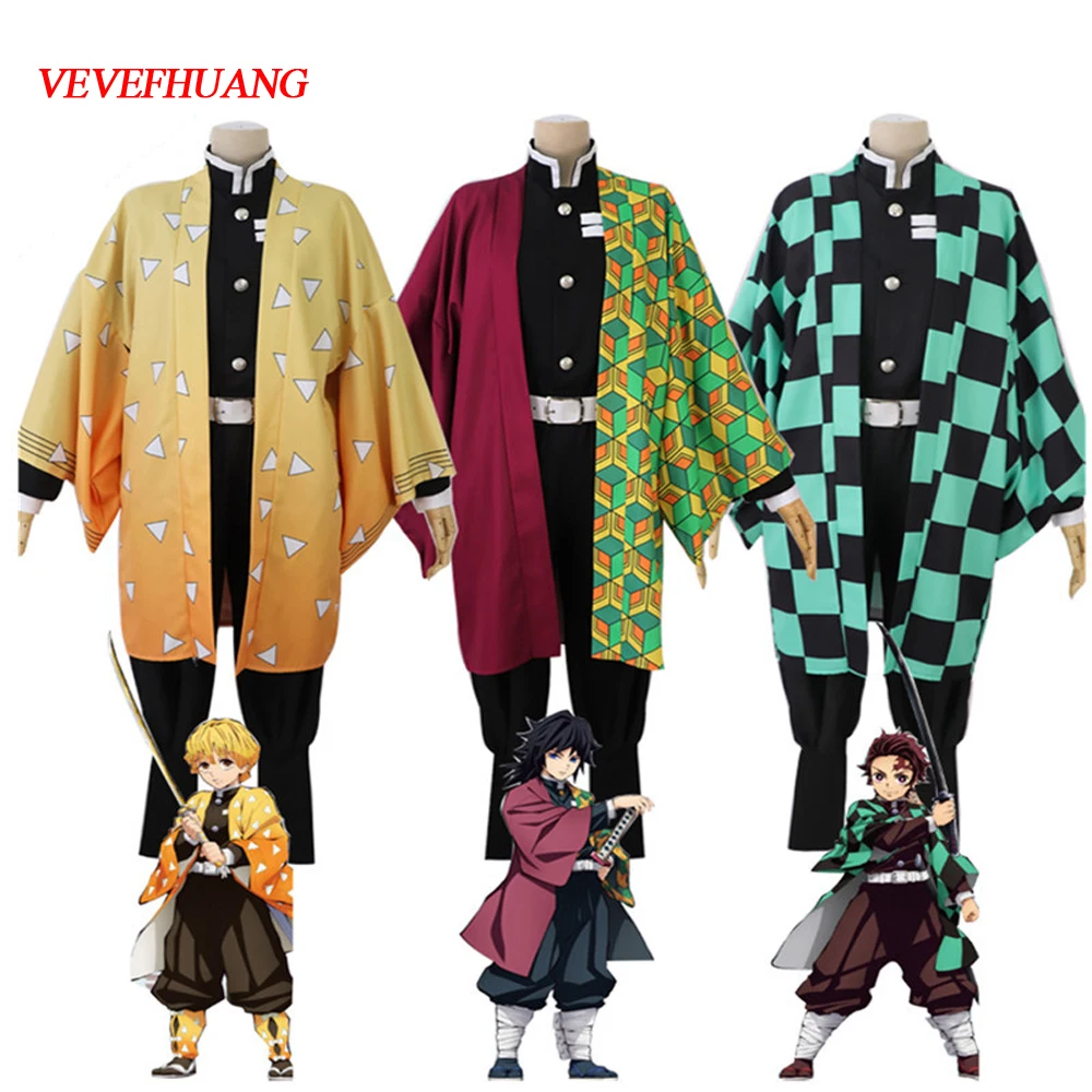 VEVEFHUANG аниме Kimetsu без Yaiba демон убийца Косплэй костюм камадо Tanjirou Nezuko Agatsuma Zenitsu