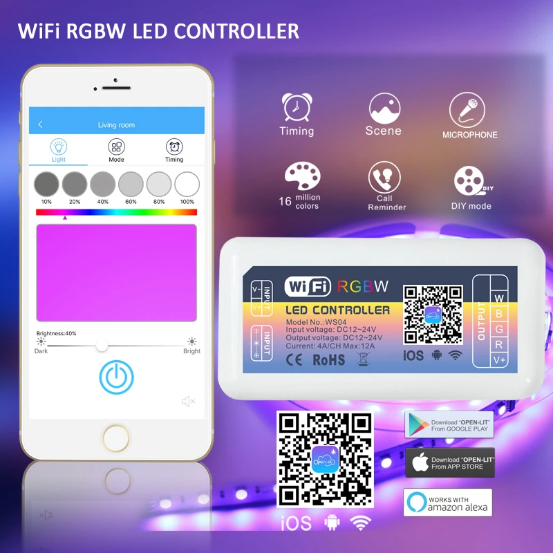 NEW WIFI Controller Dimming CCT RGB RGBW RGB+CCT LED Controller easy