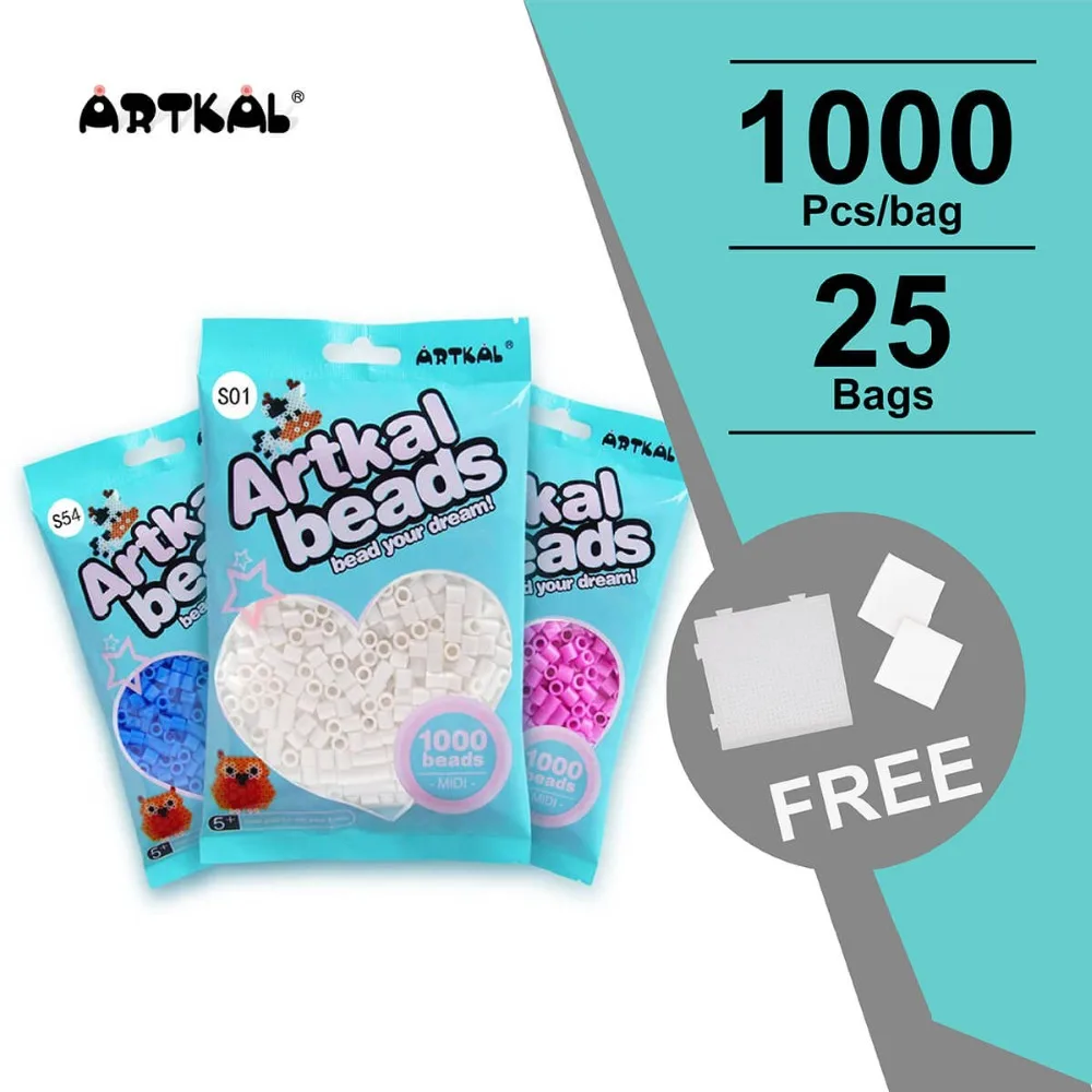 25 мешков бисер artkal ручной работы подарок бесплатно Pegboards perler beads project|hama set|hama bead