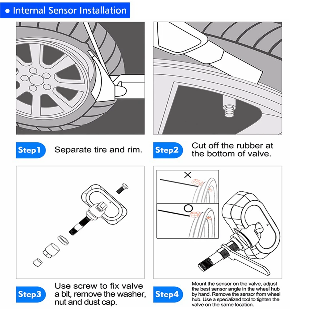 CAREUD U901 Авто Грузовик TPMS Автомобильная беспроводная система контроля давления в шинах с 4 внешними датчиками сменная батарея ЖК-дисплей