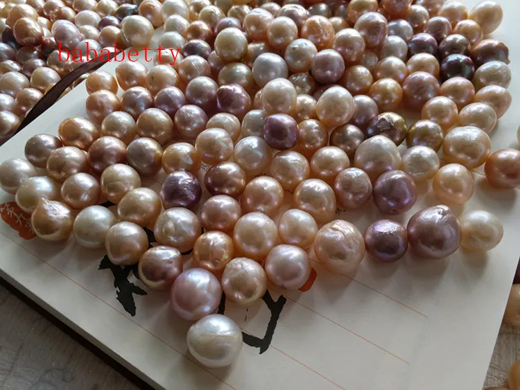 

1PCS Natural Irregular Pearls Edison Baroque Pearl Loose Beads Shaped Particles Deformation Manual Diy Half Hole 11-12MM