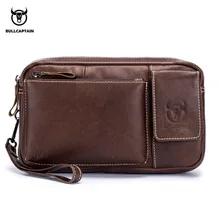 BULLCAPTAIN Винтаж из натуральной кожи Для мужчин многофункциональный талии пакеты Fanny Pack ремень 9,7 Tablet PC телефон мешок кошелек