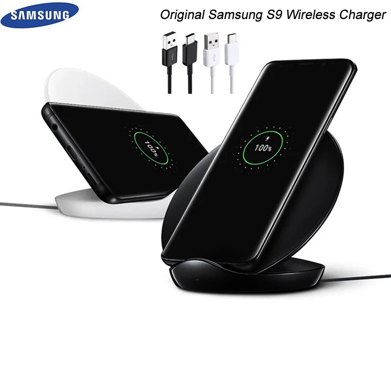 

Original Samsung S9 QI Stand Fast Wireless Charger Adapter Desktop Quick Charging Pad For Galaxy S8 S10 Plus Note 8 9 Iphone 8 X