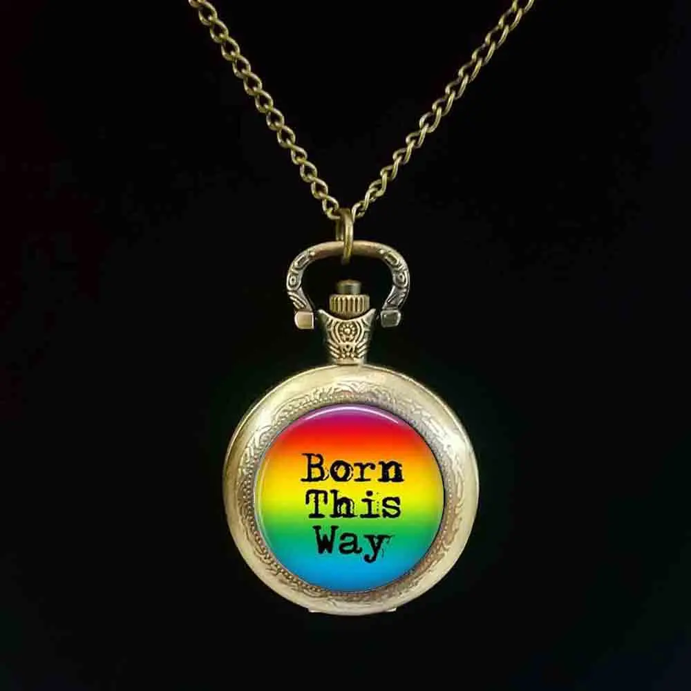 Радуга фестиваль прайд-This Way Rainbow-трансgender-new-Gay Pride-Acceptance-pocket watch | Украшения и