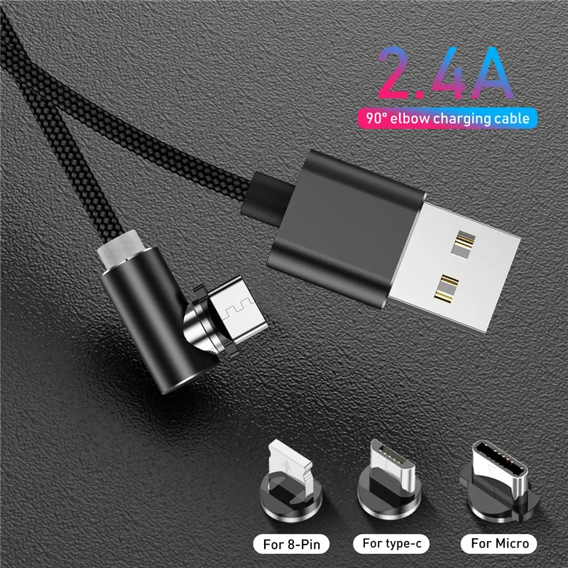 Moskado локоть Magentics кабель быстрой зарядки для Android Micro usb type-C магнит зарядное устройство Шнур для iphone ios