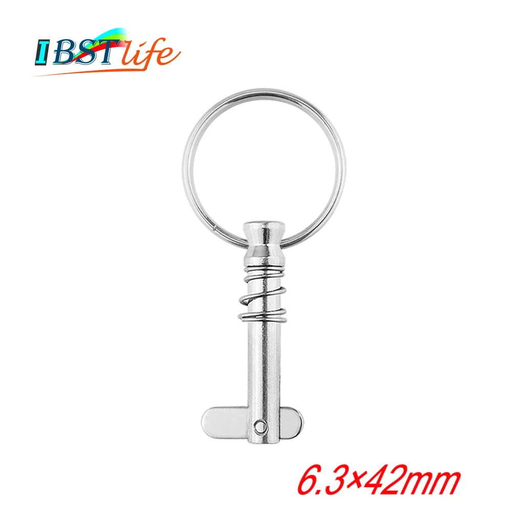 

6.3*42mm Marine Grade 1/4 inch Quick Release Pin with Ring for Boat Bimini Top Deck Hinge Marine hardware