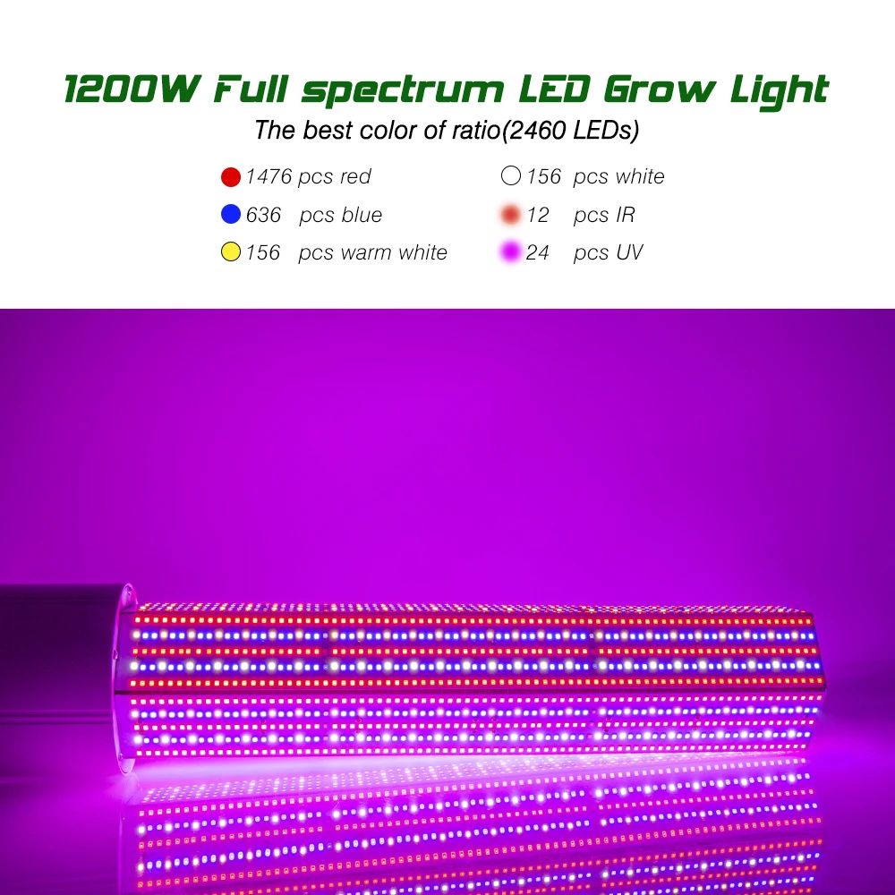 Полный спектр E40 110 V 220 V светодио дный светать 1200 Вт 360 градусов светодио дный лампада Fitolampy Фито лампы для растений гидропоники растут