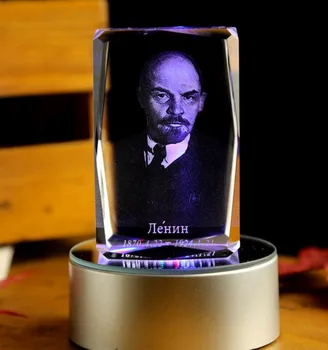 

Christmas novel Unique best gift # Lenin great leader Russia 3D crystal art--BEST business NEW YEAR present with box