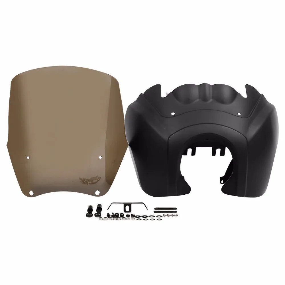

Motorcycle Front Upper Fairing Windscreens Wind Deflectors For Harley Dyna Wide Glide Fat Street Bob Low Rider T-Sport 2006-2017