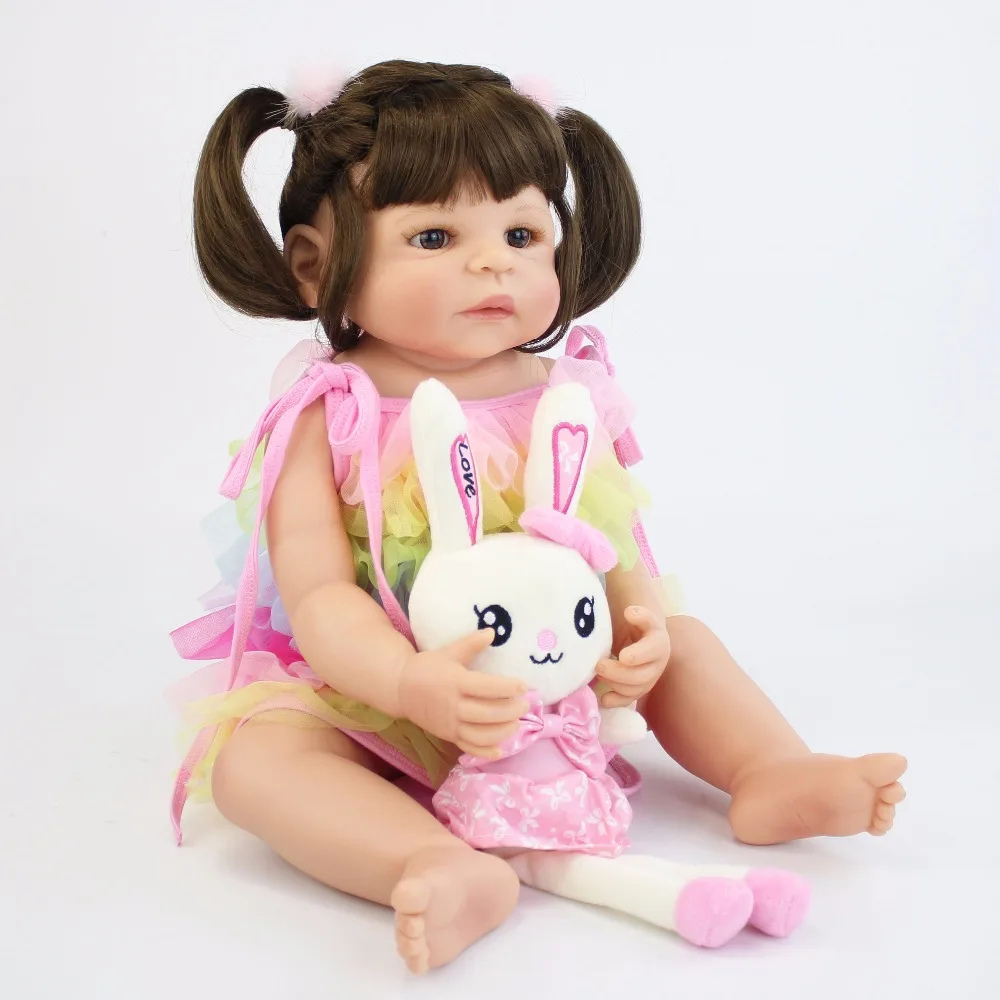 55 см полностью силиконовая виниловая кукла для новорожденных, кукла Bebe Alive, реалистичные игрушки для купания, подарок на день рождения, кукла принцессы для малышей, кукла для девочек Boneca