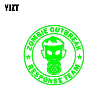 

YJZT 15.2CM*15.2CM Personality Zombie Outbreak Responce Team Funny PVC Decal Car Sticker 12-0241