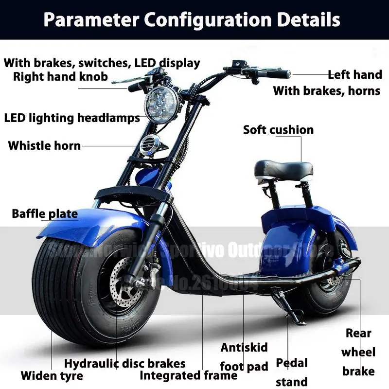 

Electric motorcycles Electric Scooter Adult E-Bike 1500W 1000W Popular Fat Tire Newest Smart Speedway Two Wheel APP City Bicycle