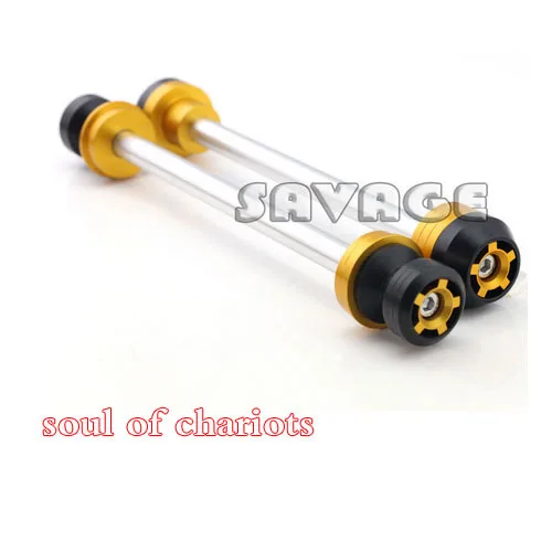 

CNC Aluminum Front & Rear Axle Fork Crash Sliders Wheel Protector For Aprilia SMV Dorsoduro 750 2007-2012 Gold