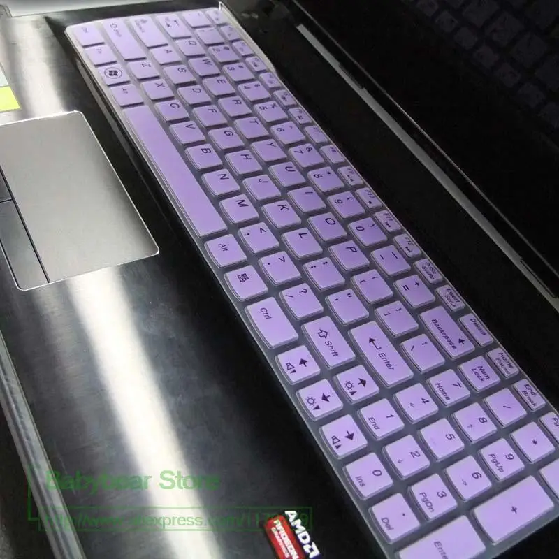 Силиконовый чехол для клавиатуры Y50-70 G50-80 Z500 B590 G510 G580 Y510P Y50 G50 Y570 Z580 Z560 B580 V580 для lenovo 15,6 дюймов - Цвет: purple