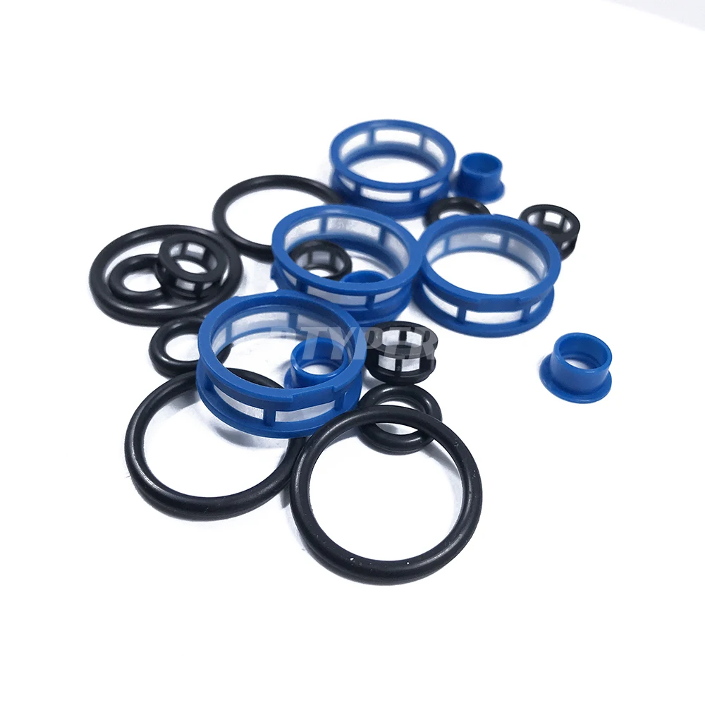 Fuel Injector Repair Kit Filter Oring Plastic Pintle Cap 4Sets 195500-2160 16611-AA141 for Chevy Geo Metro Suzuki Swift 1.0L