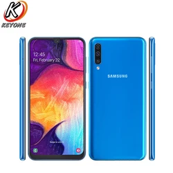 Перейти на Алиэкспресс и купить new samsung galaxy a50 a505gn-ds 4g mobile phone 6.4дюйм. 6gb ram 128gb rom exynos 9610 octa core three rear camera android phone