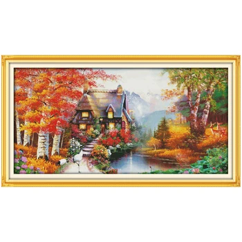 

House of Dreams(2) Counted Cross Stitch 11CT 14CT Cross Stitch Set Scenery Cross-stitch Kit Embroidery Needlework