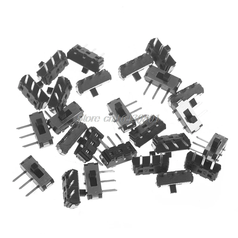 25Pcs/Set MSK-12D19 G2 SPDT 1P2T SMD 3 Pin PCB Panel Horizontal Slide Switch S08 Drop ship