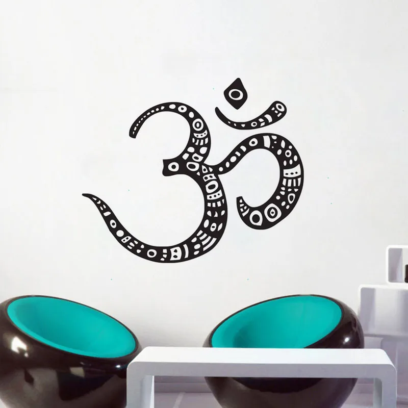 Buddhist Meditation OM Symbol Wall Stickers Vinyl Art Mural Yoga Sacred