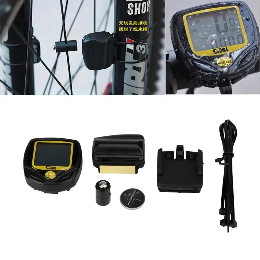 

Wireless LCD Bike Computer Speed Odometer Speedometer Cycle Bicycle Waterproof Stopwatch Monitor Bikes' Speed Distance Time P40