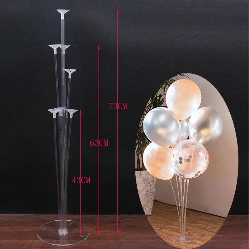 Шарики ко дню рождения палка День рождения украшения Дети светодиодный свет ясные шары Globos подставка держатель предложение свадебных декоров - Цвет: 1set balloon standB