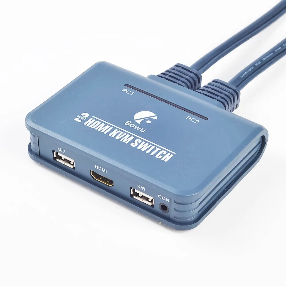 1 шт. 2 порта USB HDMI KVM переключатель с управлением 2 компьютера из одной Консоли KVM переключатель коробка