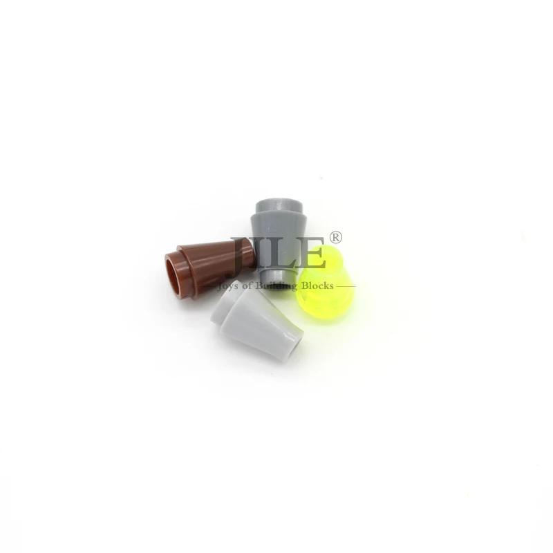 

Free Shipping ! Moc Cone 1 x 1 with Top Groove 4589B DIY Building Enlighten Block Bricks Compatible