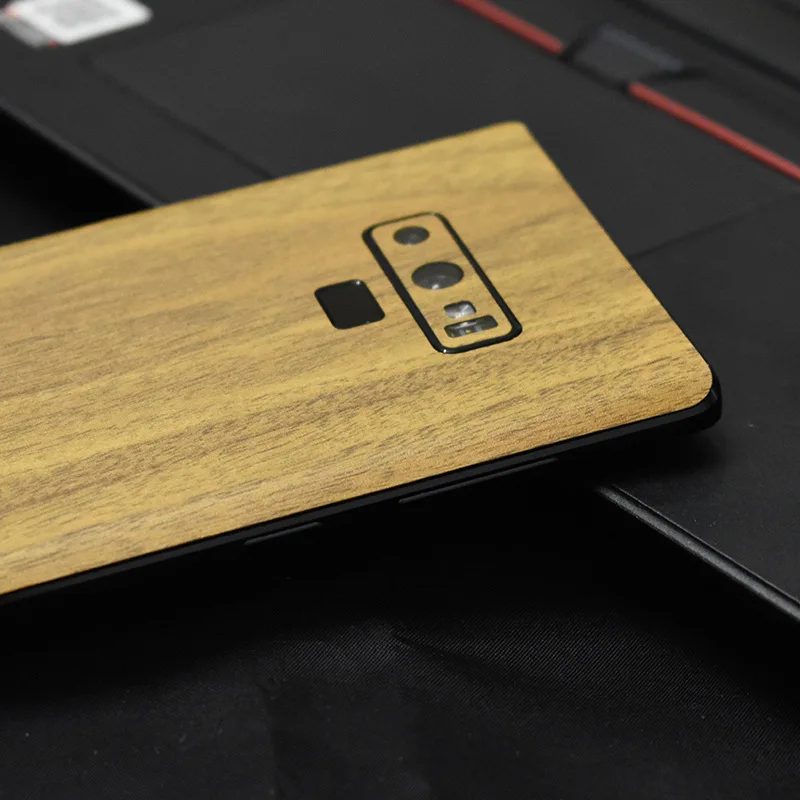 Черная деревянная задняя пленка для samsung Galaxy Note 9 декоративная Защитная