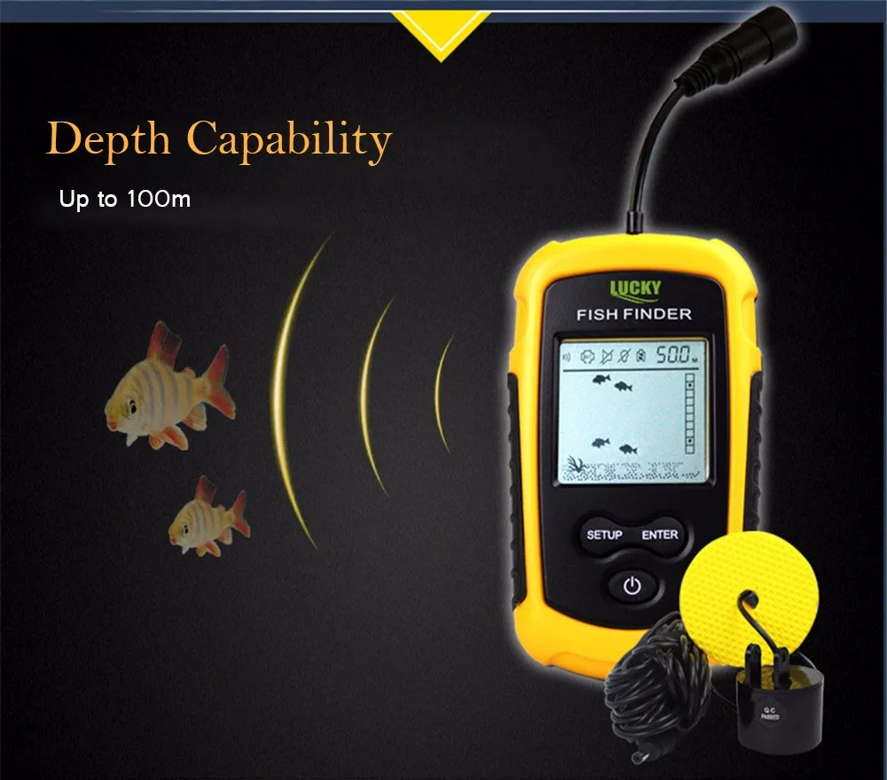 FF1108 - 1 Fish Finder Sonar Sensor Transducer Detector for Fishing