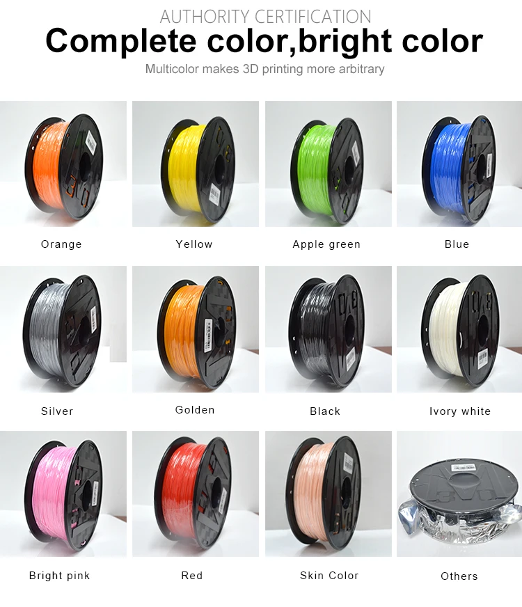 

3D printing filament 1.75mm PLA Multi-colors 1kg plastic spools filament for 3d printer impressora 3D filamento