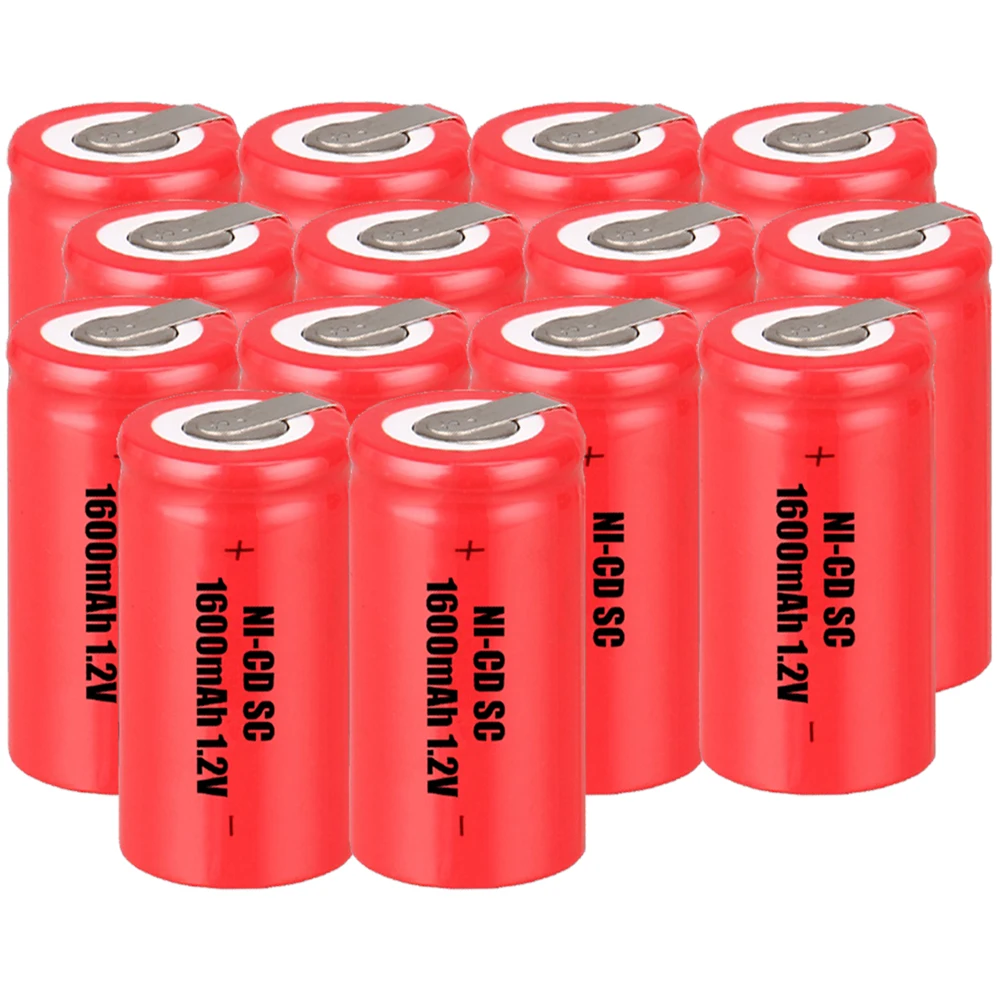 

Lowest price 14 piece SC battery 1.2v batteries rechargeable 1600mAh nicd battery for power tools akkumulator