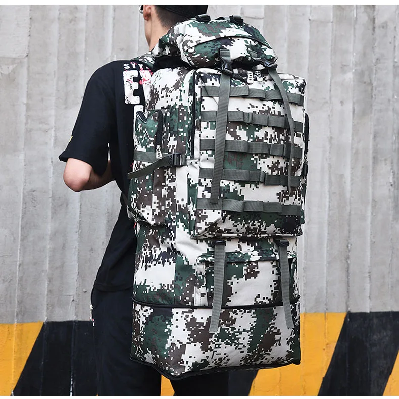 100L спортивные сумки для походов MOLLE армейская сумка рюкзак тактический большой рюкзаки Пеший Туризм путешествие Рюкзаки рюкзак Rcbag032