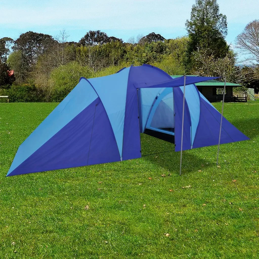 

VidaXL Waterproof Camping Tent 6 Persons Navy Blue / Light Blue 90512 Easy Assemble Polyester Tents For Camping Holiday