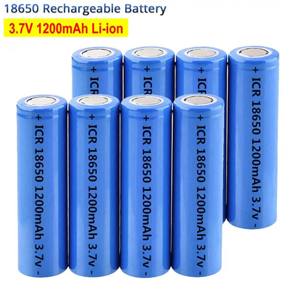 

18650 Battery CR18650 Rechargeable Battery 3.7V 1200mAh Li ion Battery Cell for DIY Power Tools Battery Flashlight Torch Toys