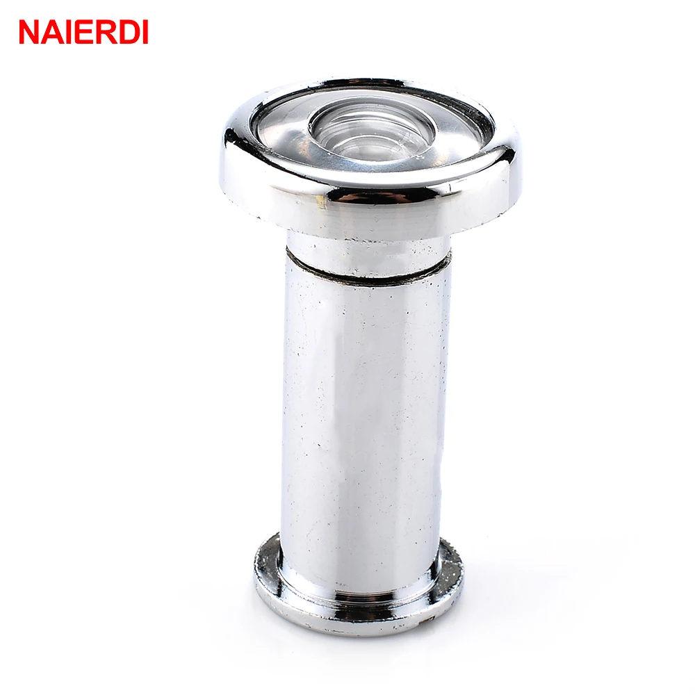 NAIERDI Door Viewer 180 Degree Wide Angle Peephole Security Hidden Door Adjustable Glass Lens For Furniture Hardware Tools