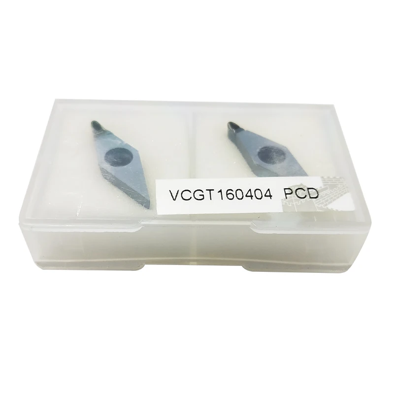 

2pcs/boxes VCGT160404 PCD Lathe Turning Inserts Diamond blade CNC Inserts For Lathe Tool Wheel dedicated Cutting Tool CNC Tools