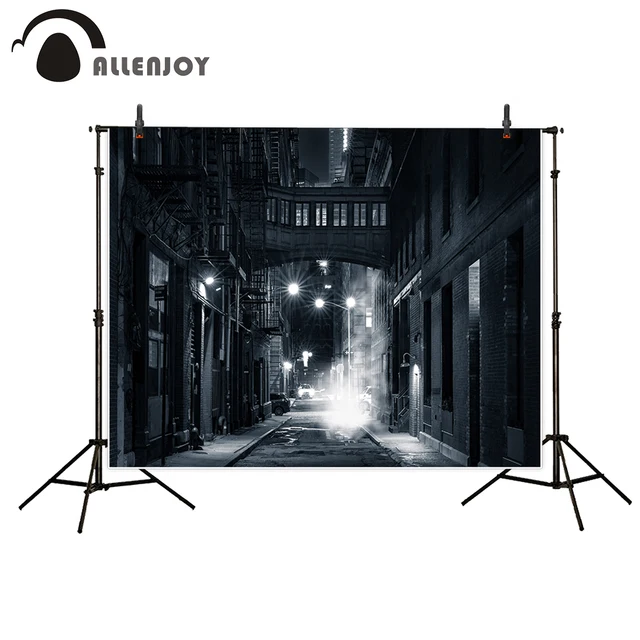 Allenjoy photography backdrop Vintage alley night movie clips superhero