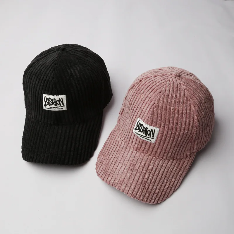 New Arrival Autumn and Winter Thick Warm Corduroy Peaked Cap Unisex Baseball Casual Letter Embroidery Sun Hat | Аксессуары для