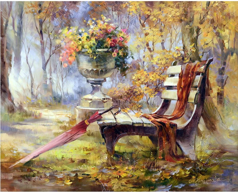 The Park Bench 3d Diy Diamond Painting Cross Stitch Kit
