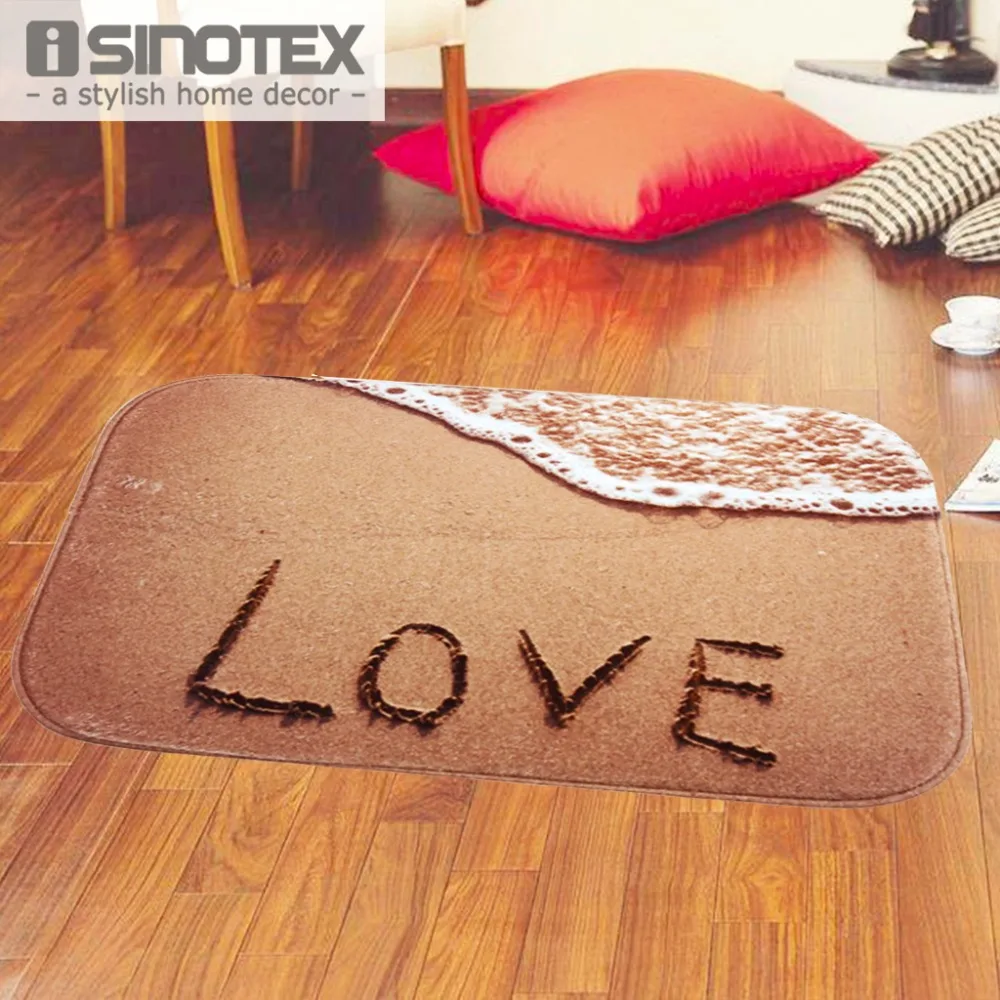 Floor Mat Carpet Love Printed Pattern Anti Slip Door Or Floor Carpets
