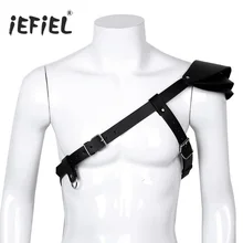 IEFiEL, хит, мужское нижнее белье, искусственная кожа, регулируемые пряжки, одно плечо, защита, броня, костюмы, тело, грудь, пояс, жгут, бондаж