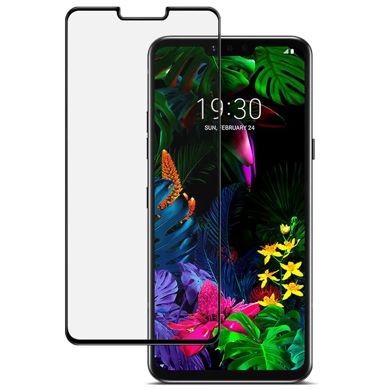 IMAK Полный закаленное Стекло для LG G8 ThinQ Стекло спереди фильм Экран протектор для LG G8 закаленное Стекло G 8 8th G8ThinQ 8 ThinQ - Цвет: Черный