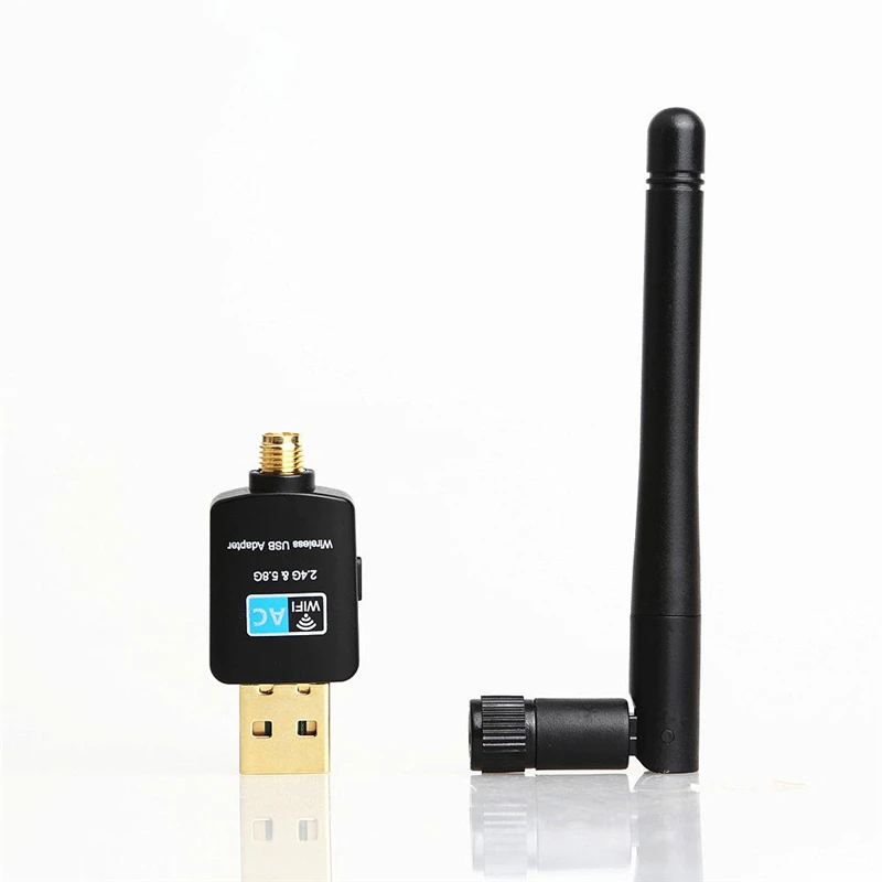 600 Мбит/с USB WiFi двухдиапазонный приемник сетевой карты беспроводной Wifi адаптер 2,4 ГГц 5 ГГц RTL8811AU Бесплатный драйвер с антенной