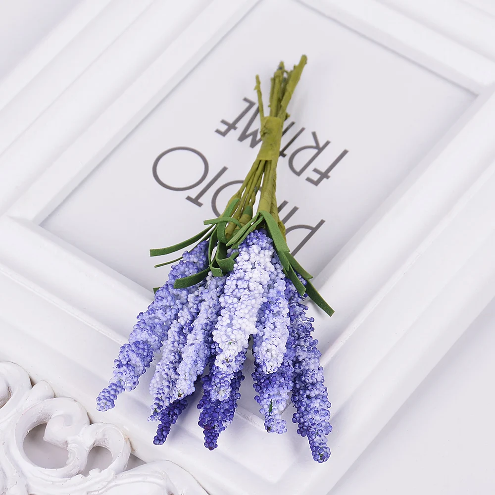 10Pcs/lot Mini PE Lavender Artificial Flowers for Wedding Home Decoration DIY Craft Gift Bride Wreath Scrapbooking Fake Flower 10Pcs/lot Mini PE Lavender Artificial Flowers for Wedding Home Decoration DIY Craft Gift Bride Wreath Scrapbooking Fake Flower