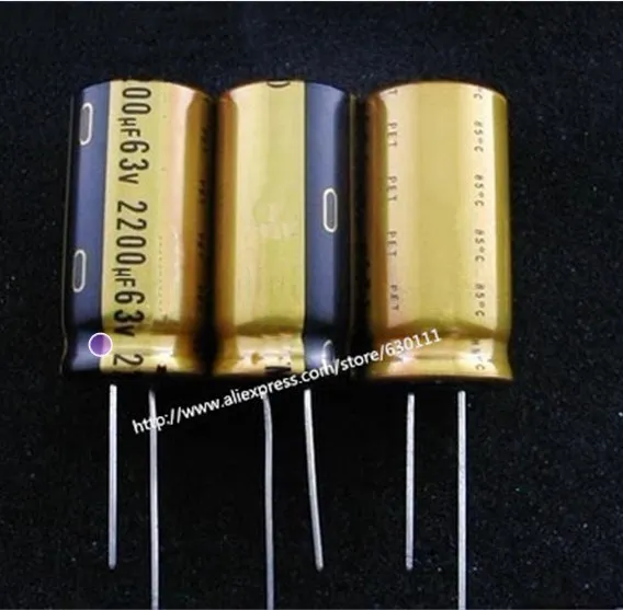 

6pcs 2200uf 63V 18*35.5MM 63V2200UF Electrolytic Capacitor