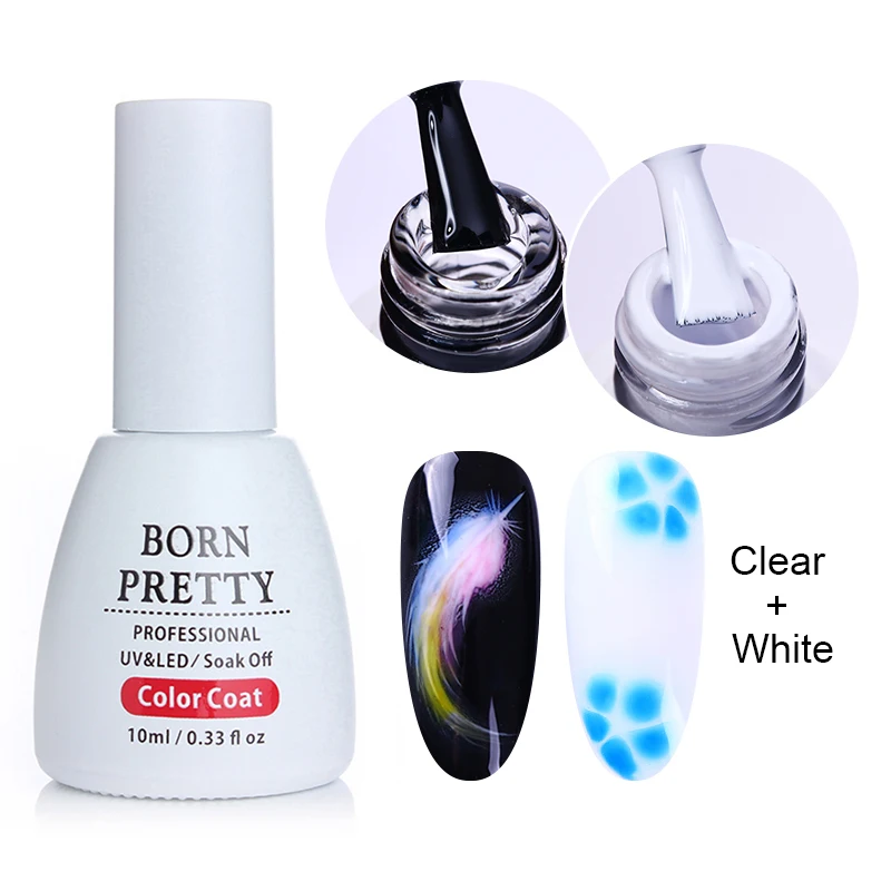 BORN PRETTY White Clear Blossom Gel Polish Soak Off Long Lasting DIY Nail Art Design Blossom Flowers UV Gel Varnish Lacquer 10ml