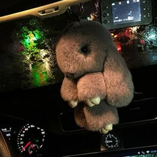 Автомобиль-Стайлинг 15 см мини милый плюшевый кролик мягкая игрушка кукла Кулон Аксессуар свадебная цепочка для ключей в подарок плюшевые игрушки для автомобиля украшения